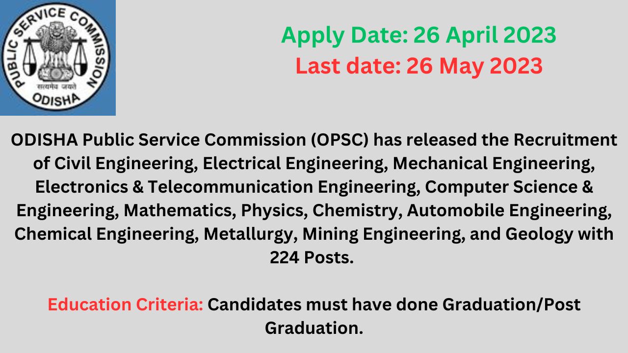 OPSC Various Lecturers Recruitment 2023 For 168 Posts (Latest),Check ...